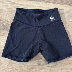 Blue Girls Athletic Shorts with Logo